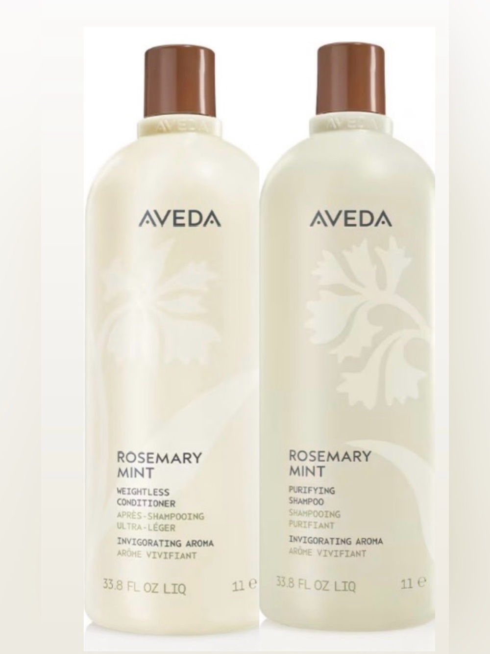 Aveda Rosemary Mint Weightless Conditioner & Purifying Shampoo Liters